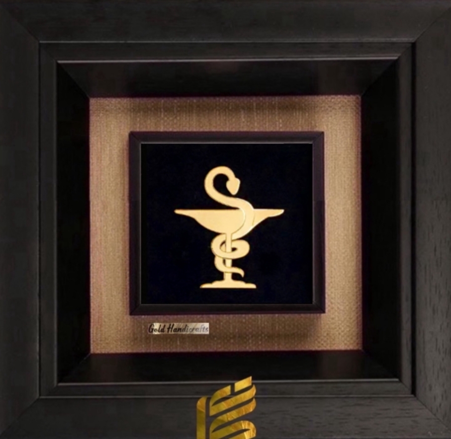 🖼️ تـابـلـو  لوگوی روکش طـــلا ۲۴عـــــیار 24KGOLD