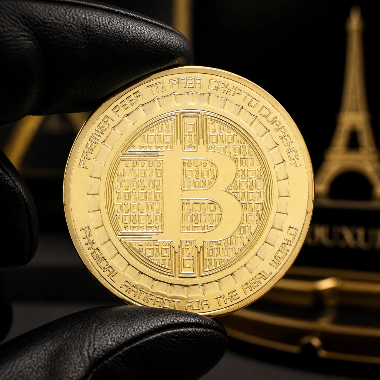 🪙سکه یادبود رمز ارز بیت کوین با روکش طلای ۲۴ عیار طرح Silk Road🪙