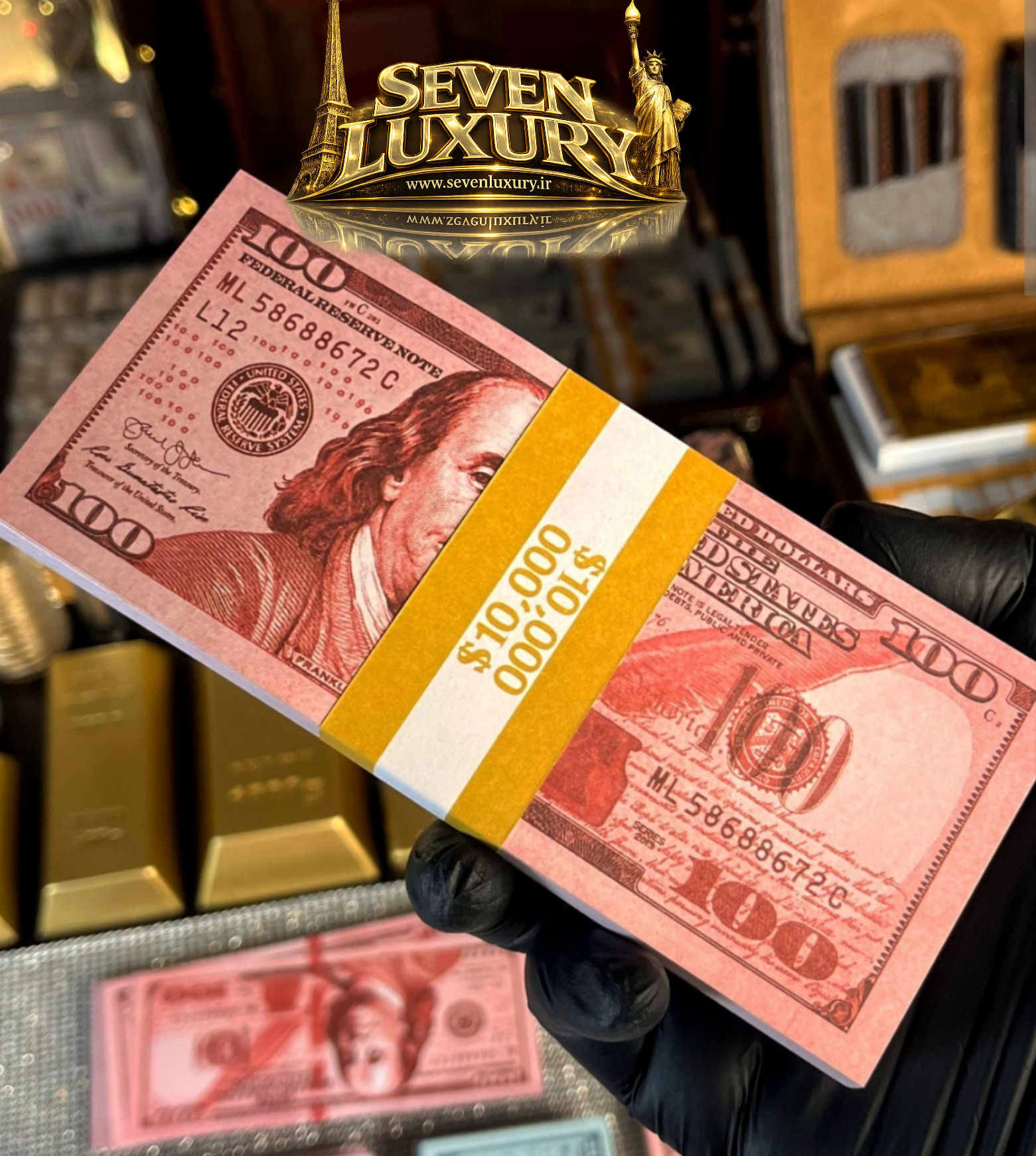 دلـــــار قرمـــــز فــانتزی بسته صد عددی🇺🇸🔴