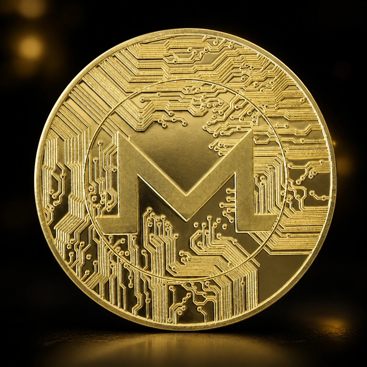 🪙سکه یادبود رمز ارز مونرو با روکش طلای ۲۴ عیار _Monero🪙